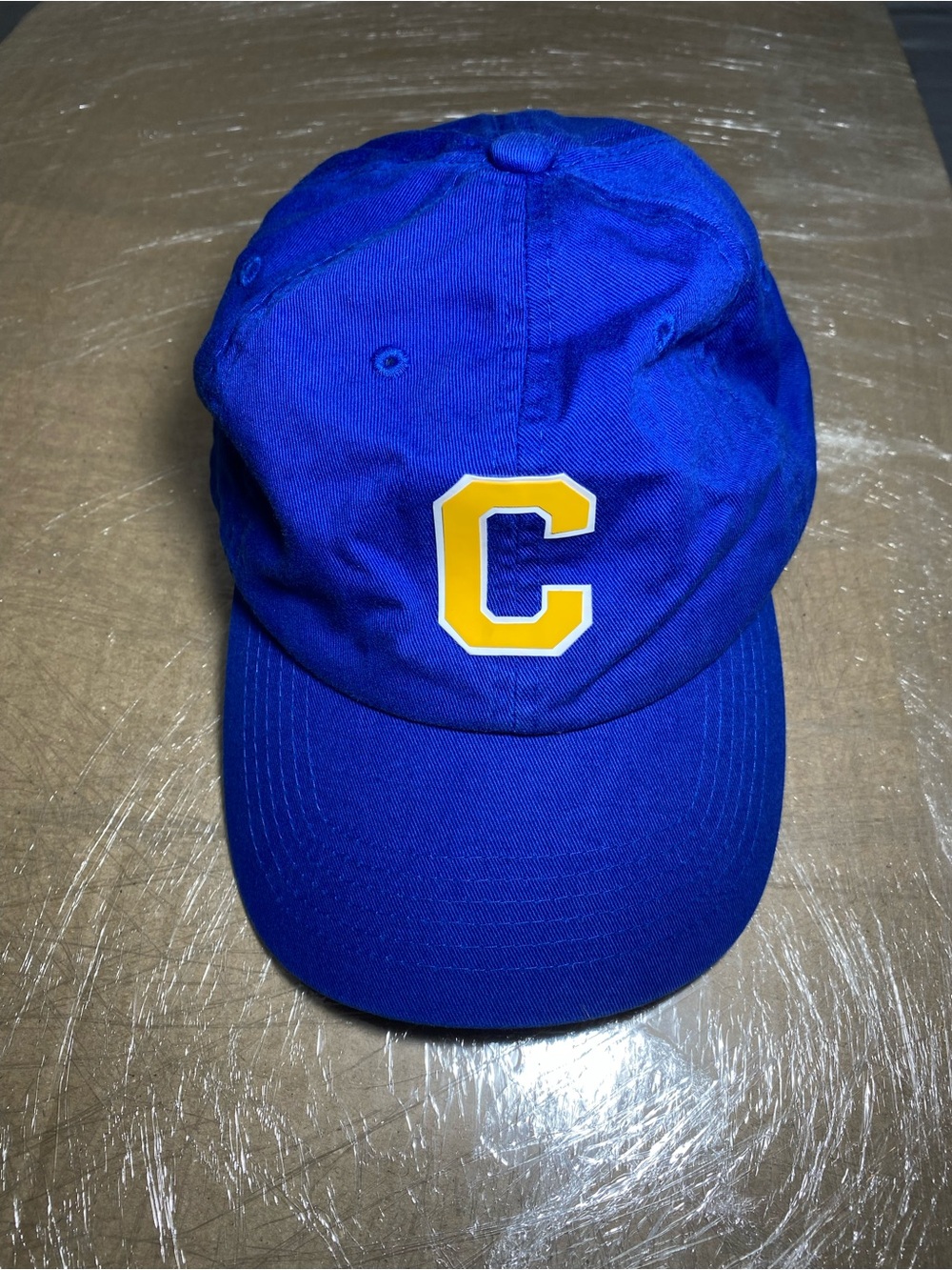 Men's Royal Blue Baseball Cap with Yellow 'C' Patch